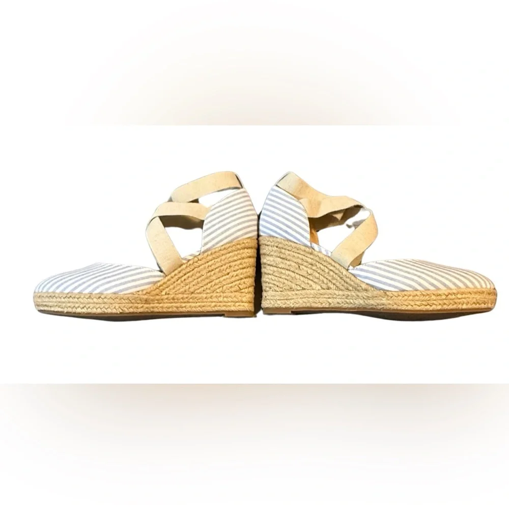 Violet & Red Lynda Espadrille Wedge with Wrap Around Strap